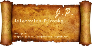 Jelenovics Piroska névjegykártya